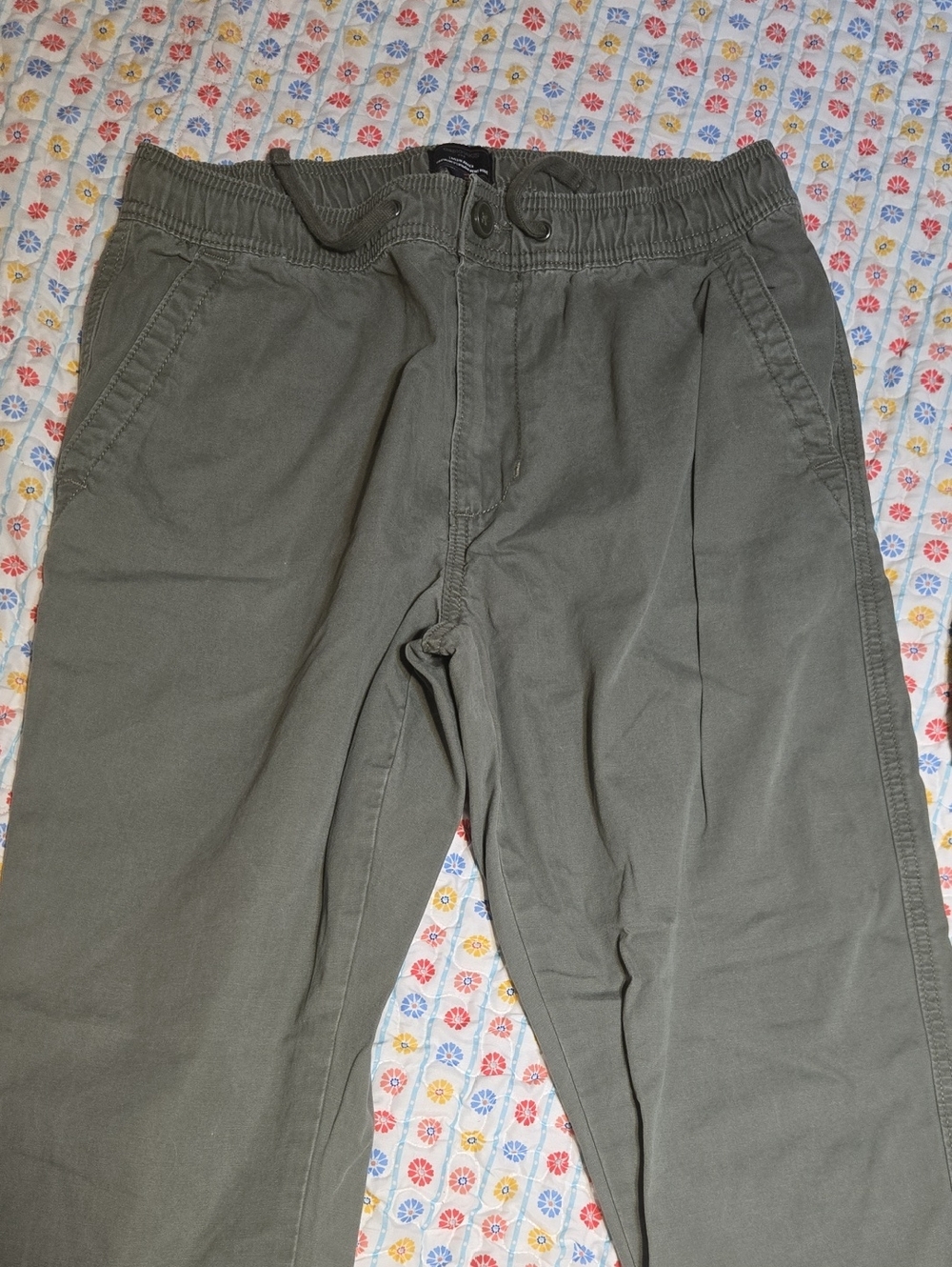 GAP Olive Green Women's Cotton Drawstring Slim Legged Jogger Pants. M - Picture 1 of 6